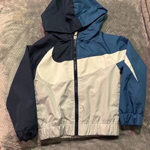 Nike Blue and Gray Hooded Jacket